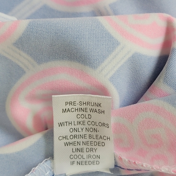 Lulu-B Blue And Pink Medallion Print Sleeveless Travel Shift Dress‎ Sz L NEW - Picture 8 of 12